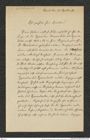 Nachlass Franz Steindachner, Brief von Gustav Schneider (senior) an Franz Steindachner (24.09.1896), Inv.Nr. 461.50, Seite 1